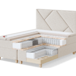 RED/BLACK PLAIN CONTINENTAL LOVŲ PATALYNĖS DĖŽĖS